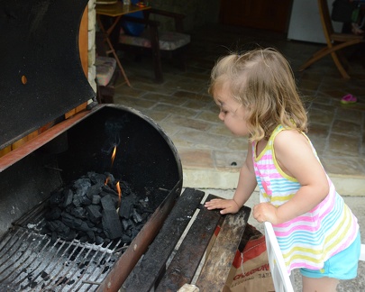 Greta helping with the grill2